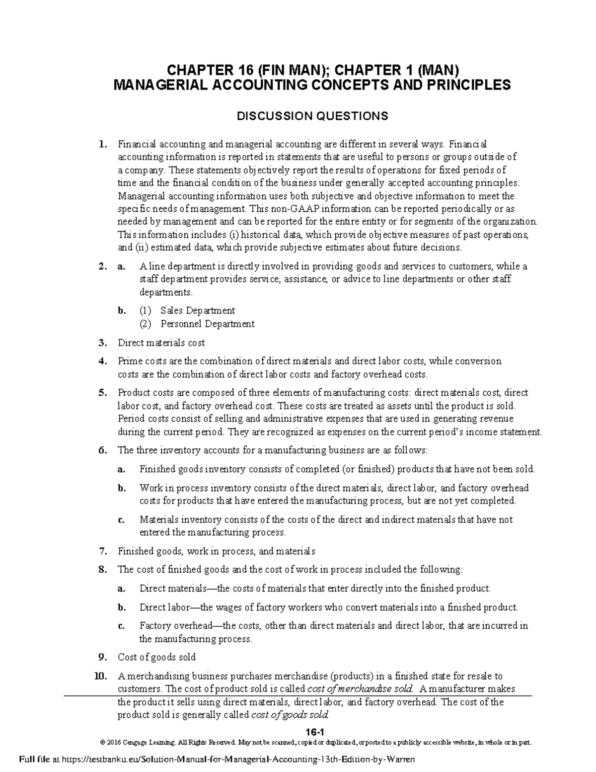Chapter 16 FIN MAN Chapter 1 MAN Manager - 1. Financial accounting and ...