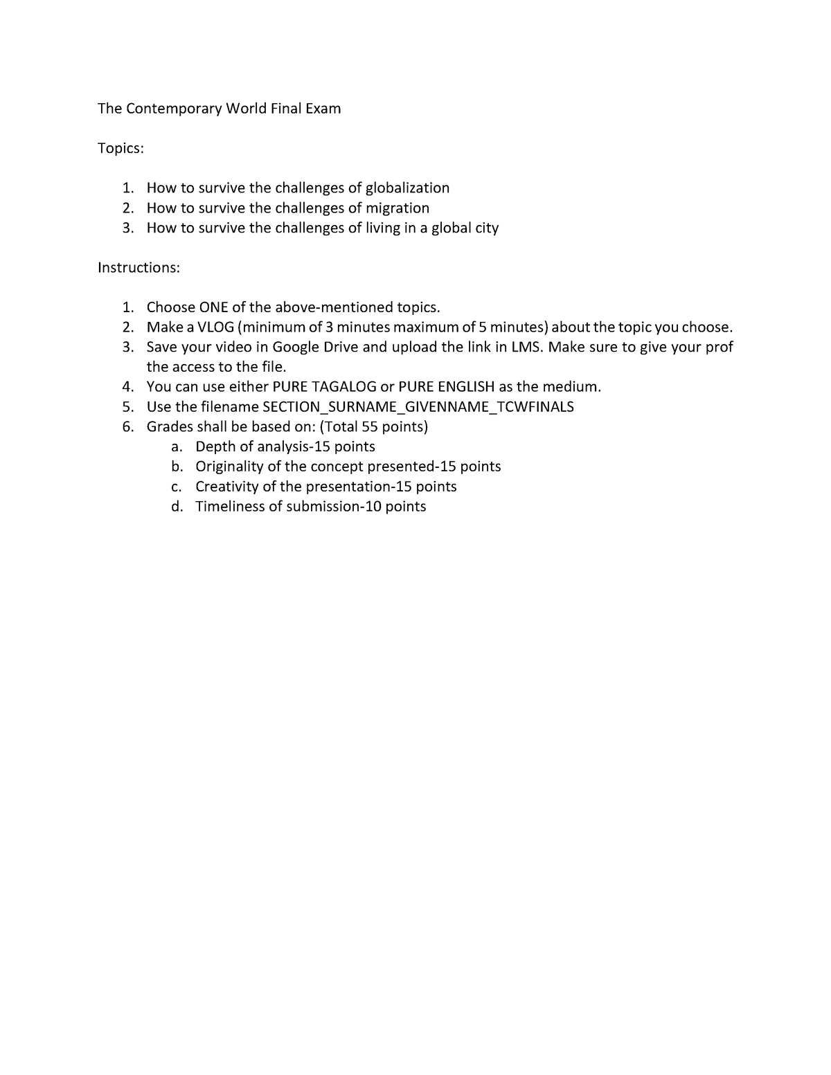 final-exam-tcw-instruction-the-contemporary-world-final-exam-topics-how-to-survive-the-c-hal