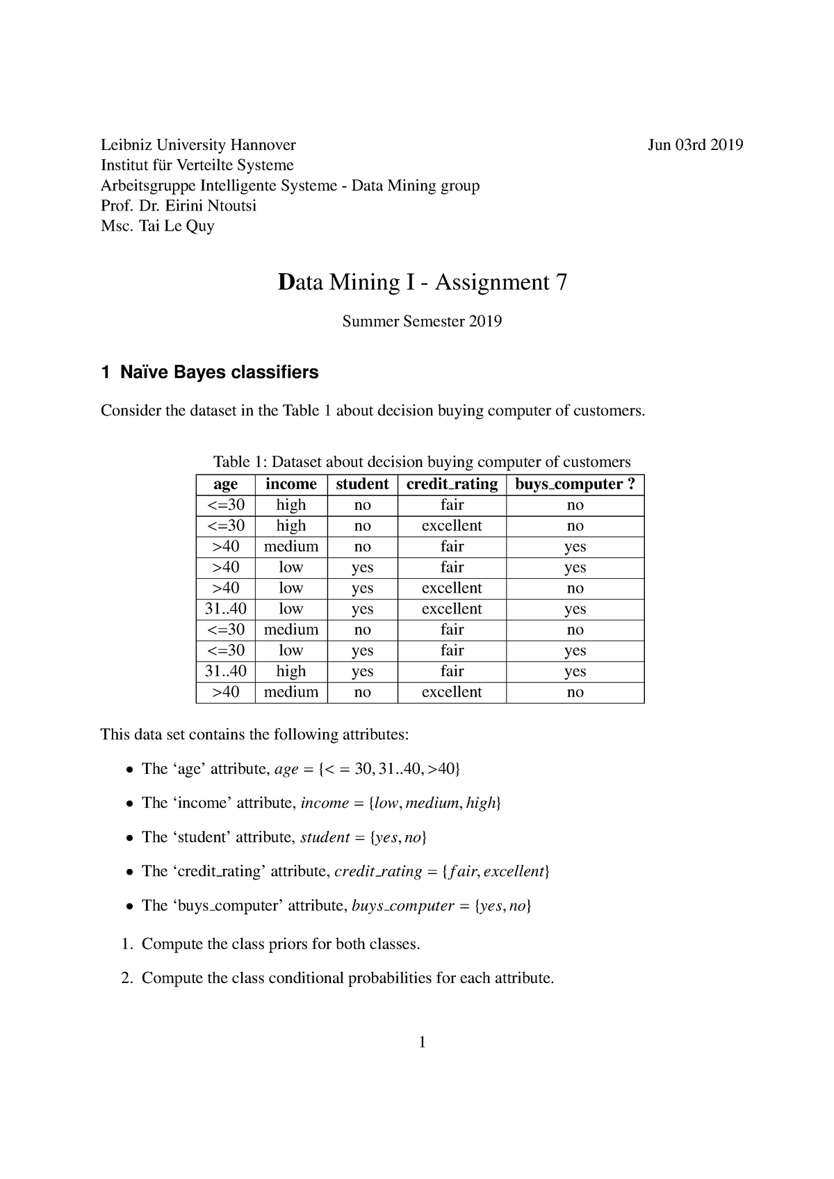 assignments uni hannover