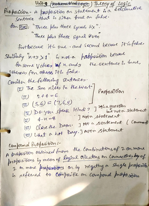 Unit 1 Notes DSTL - Discrete Structures & Theory Of Logic - Studocu