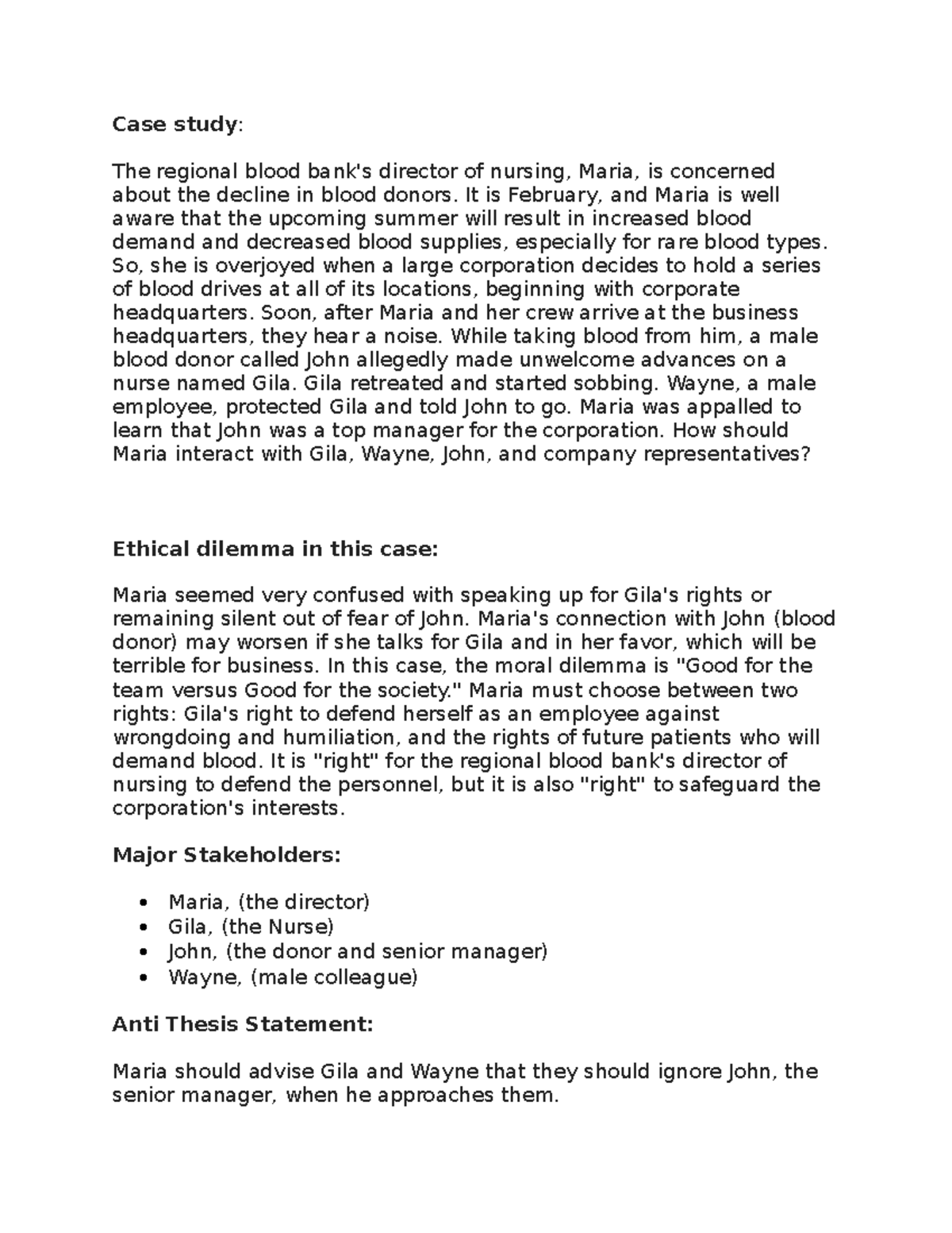 Outline Case study - intro to intelligence analysis - Case study: The ...