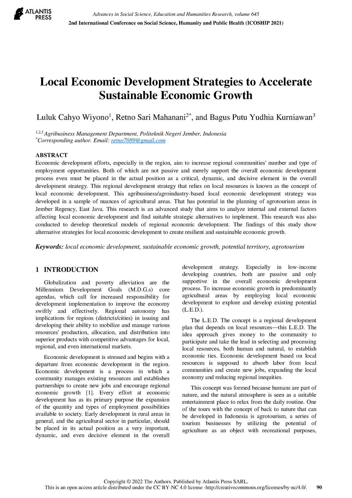 local economic development essay