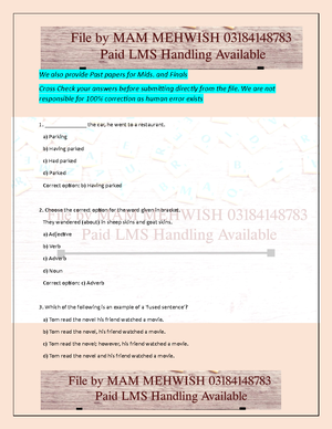 ENG101 Final Term Solved Mcqs By Moaaz - ENG101- English Comprehension ...