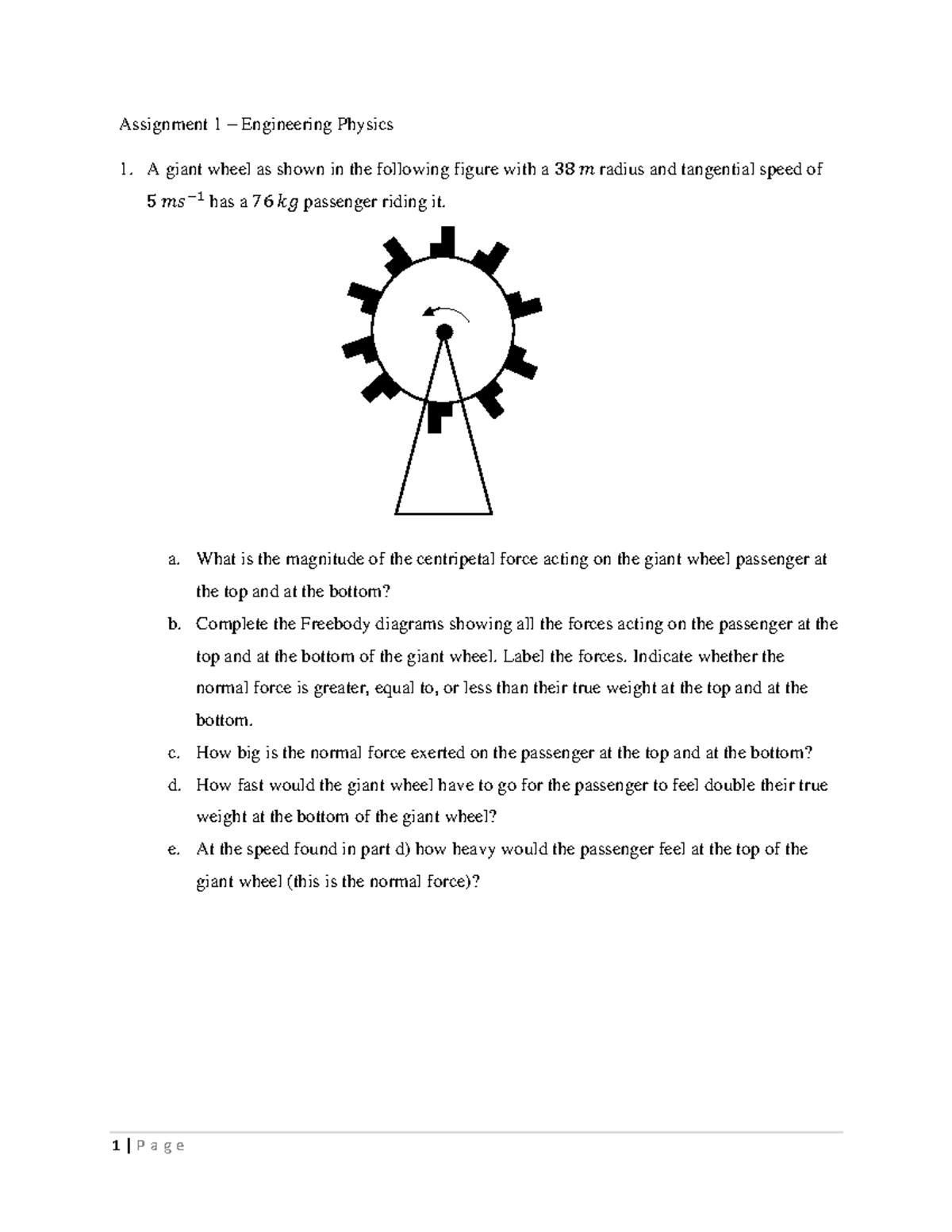 Assignment 1 - 2023 - Engineering Physics - 1 | P A G E Assignment 1 ...