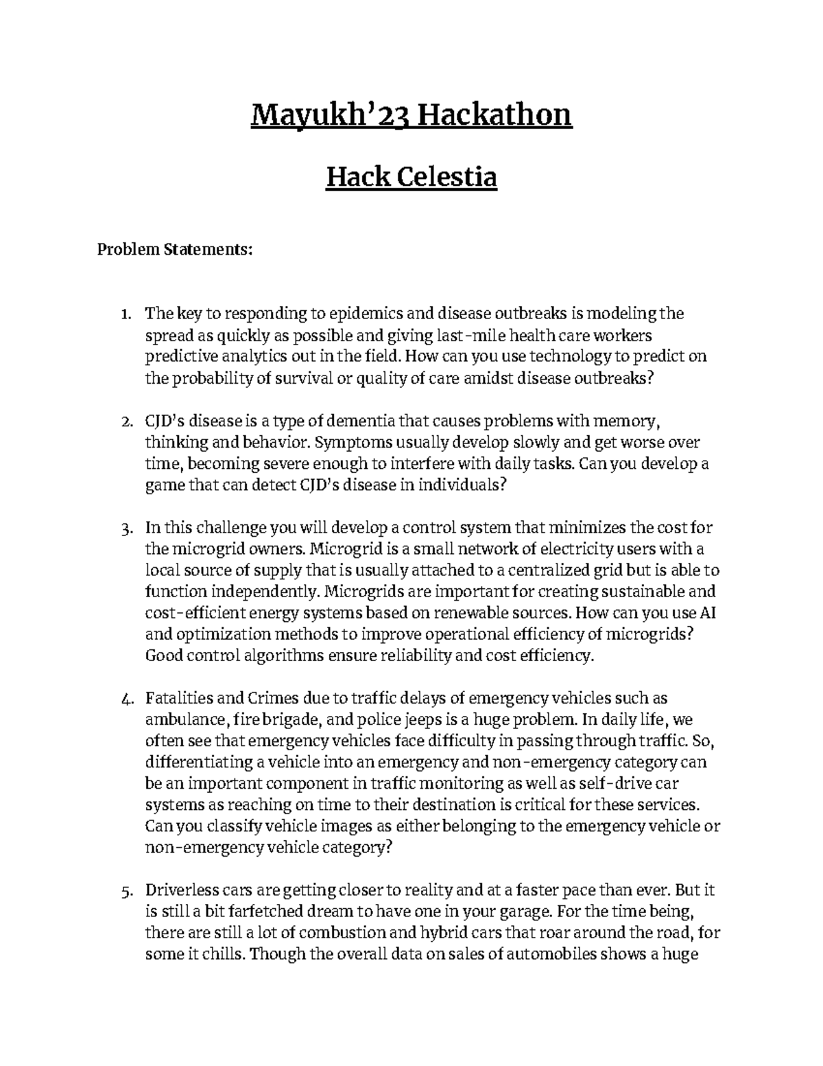 Hack Celestia - Mayukh’23 Hackathon Hack Celestia Problem Statements ...