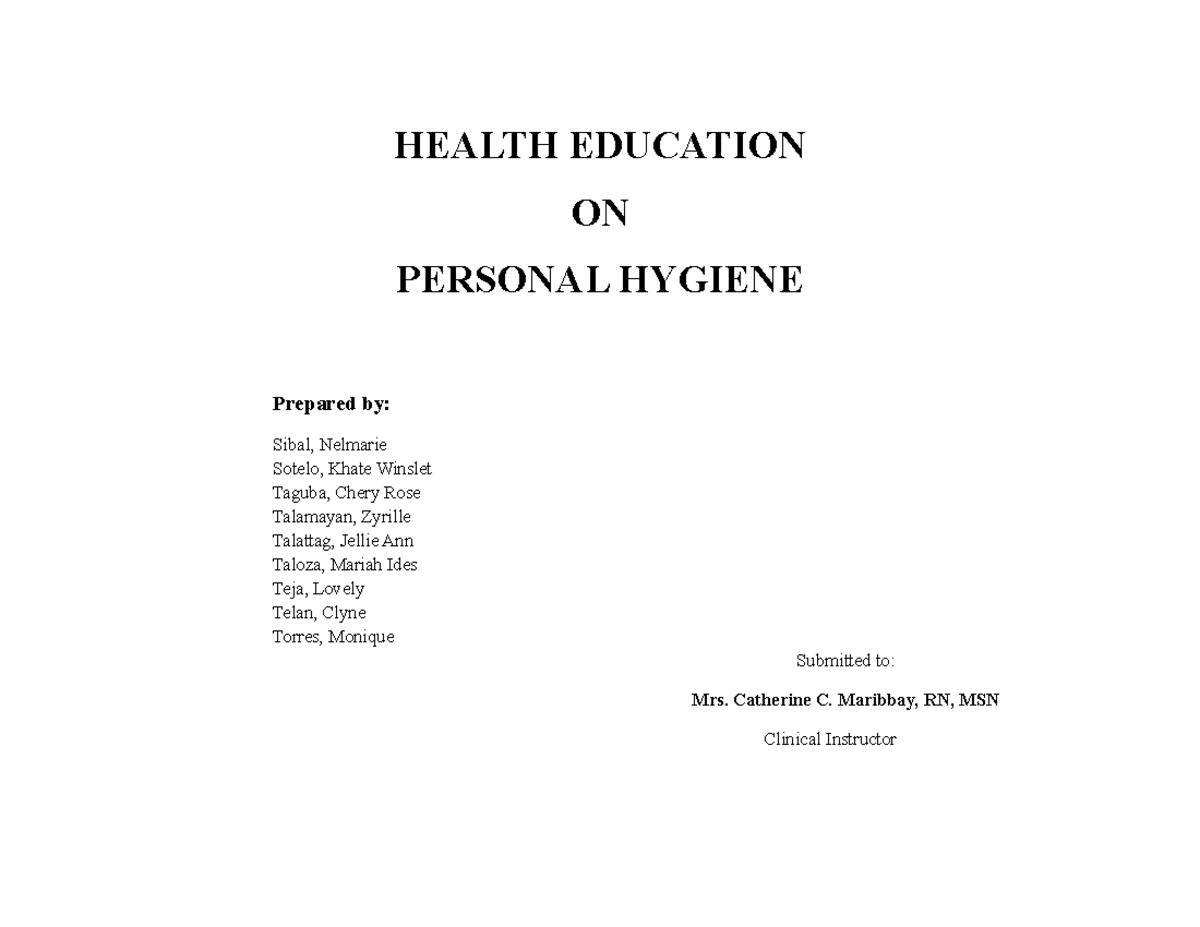 health-education-on-personal-hygiene-health-education-on-personal