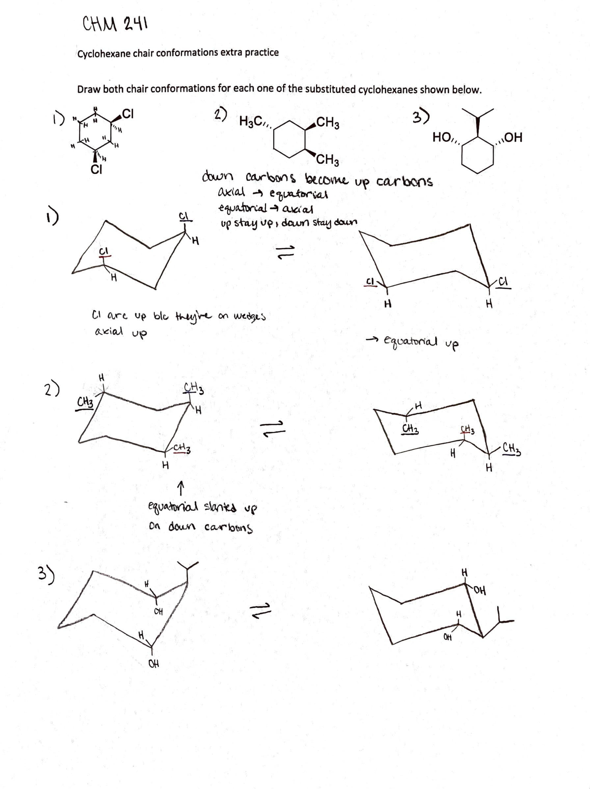 Cyclohexane and chair conformation stencil – ChemiStencils