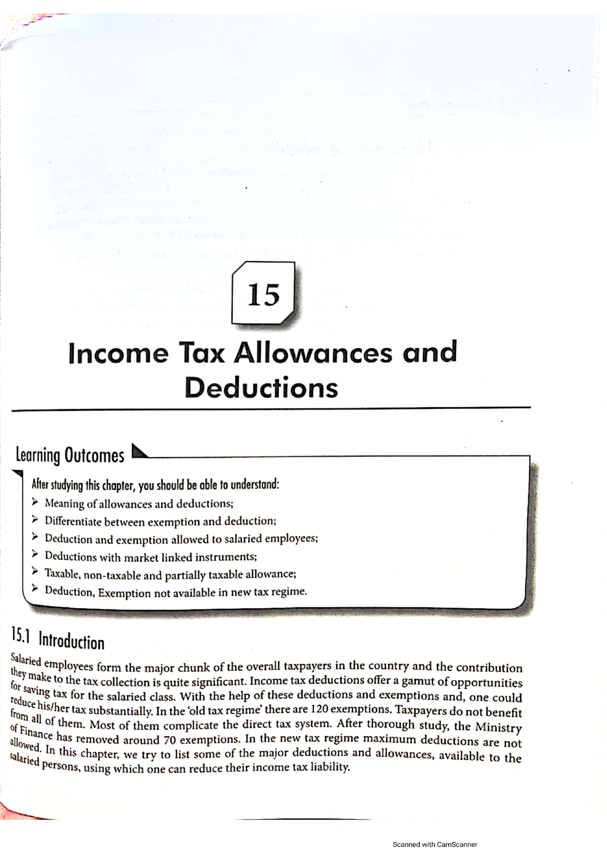 Tax Deduction And Allowance - B.com (hons) - Studocu