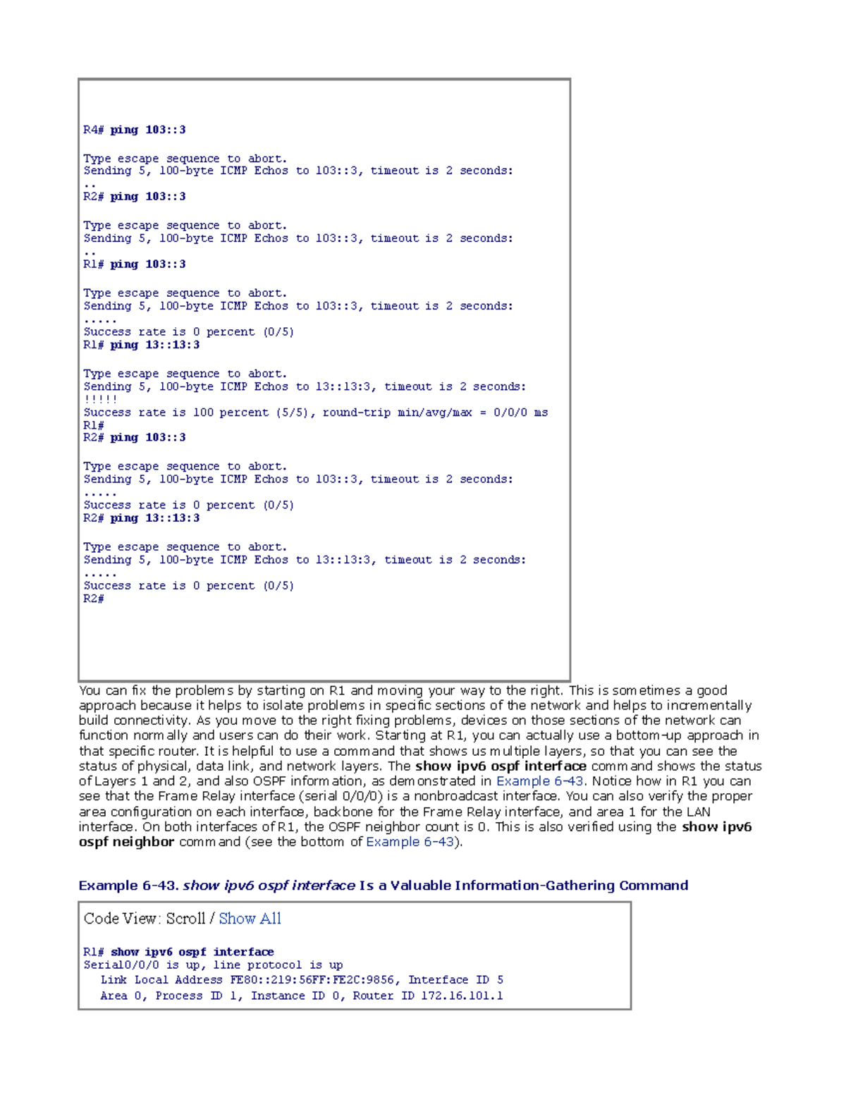 Troubleshooting and maintaining cisco ip networks r4 ping 103 type 