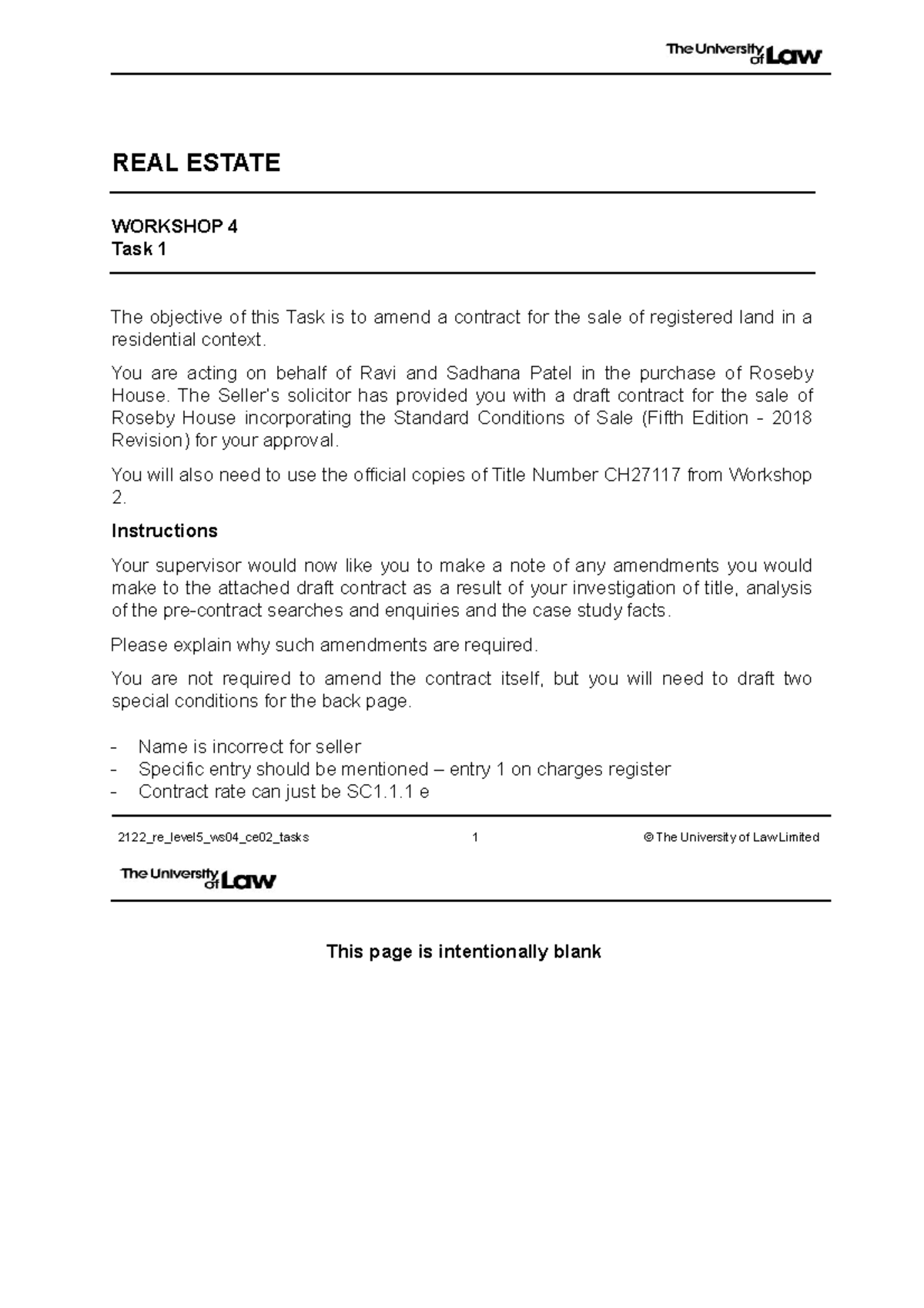 2122 re level 5 ws04 ce02 tasks REAL ESTATE 4 Task 1 The