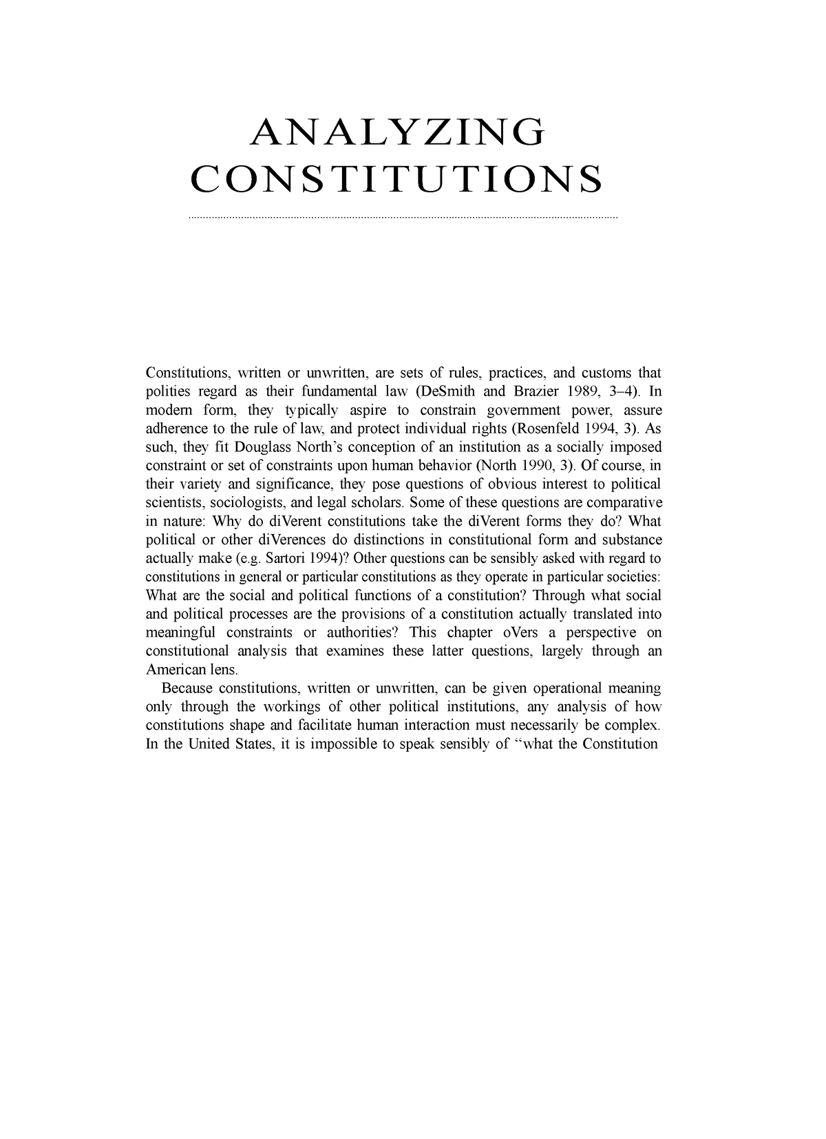 Analyzing Constitutions - ANALYZING CONSTITUTIONS - Studocu