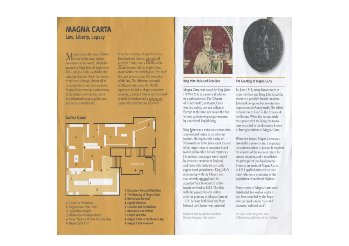 Magna Charta pdf - Magna Carta (the Great Charter) is one of the most ...