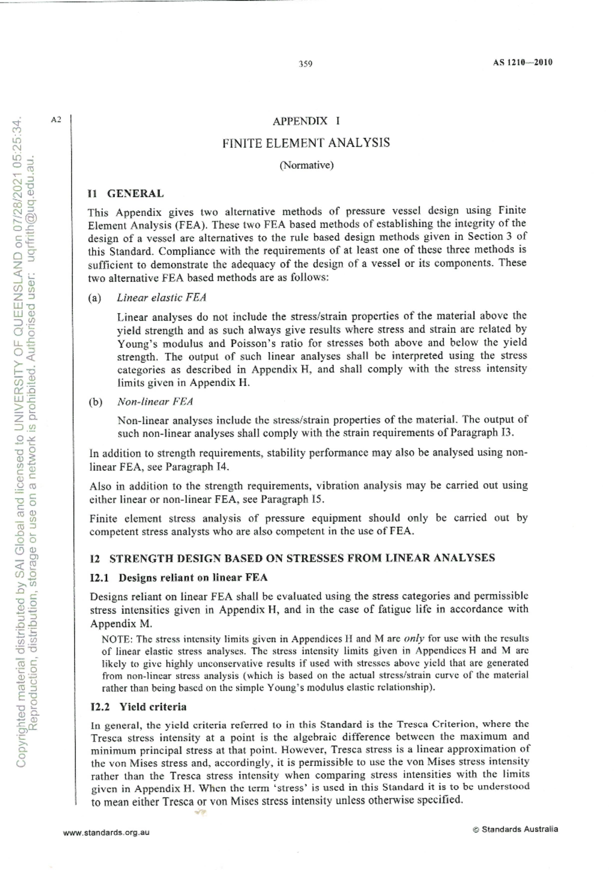 Australian Standards AS1210 ENGG4801 Studocu