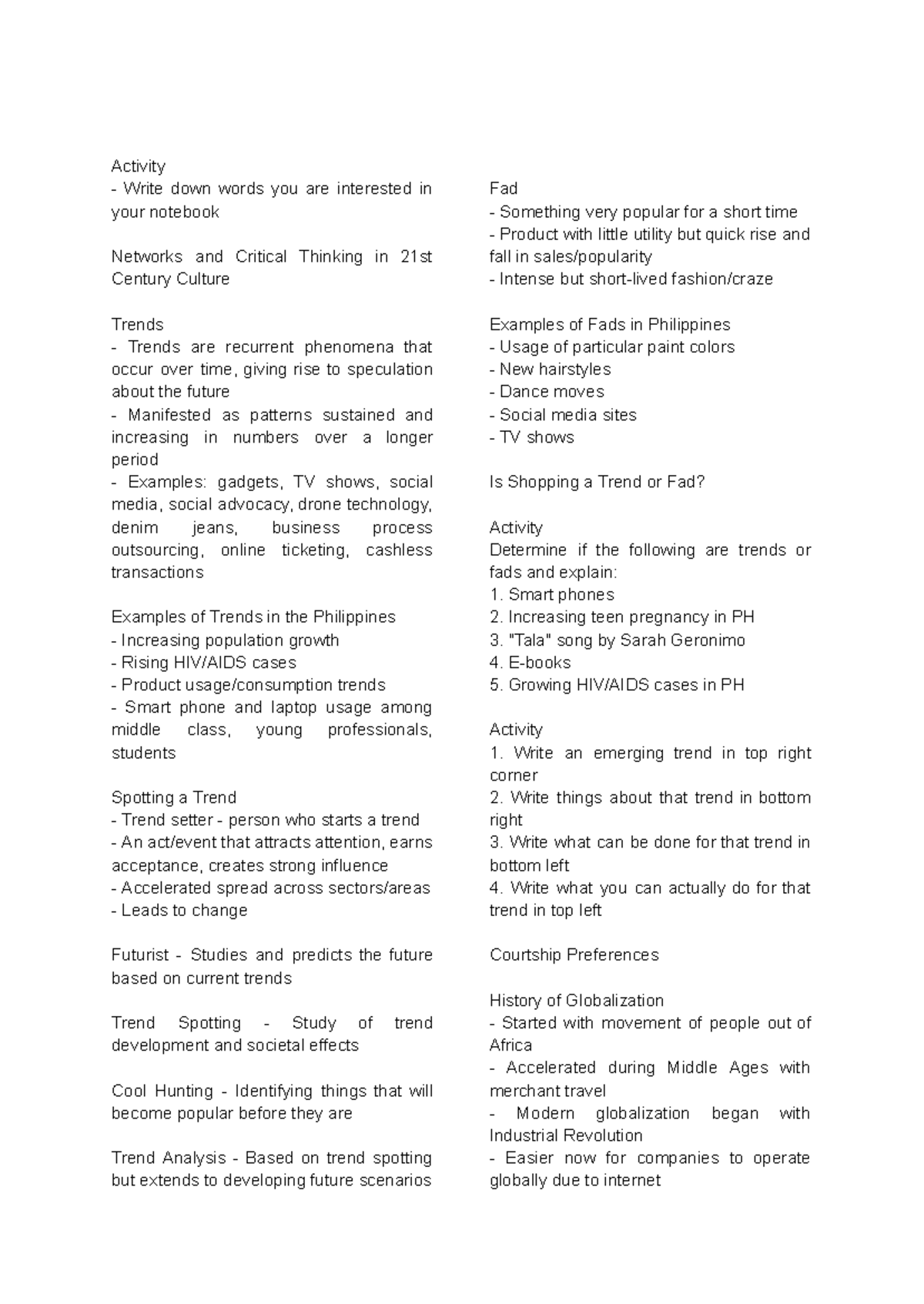 Untitled document7 hsjsjiaqnnqnanqnq Activity Write down words you