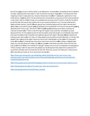 Police movie reflection - Police The movie discussed how the police and ...