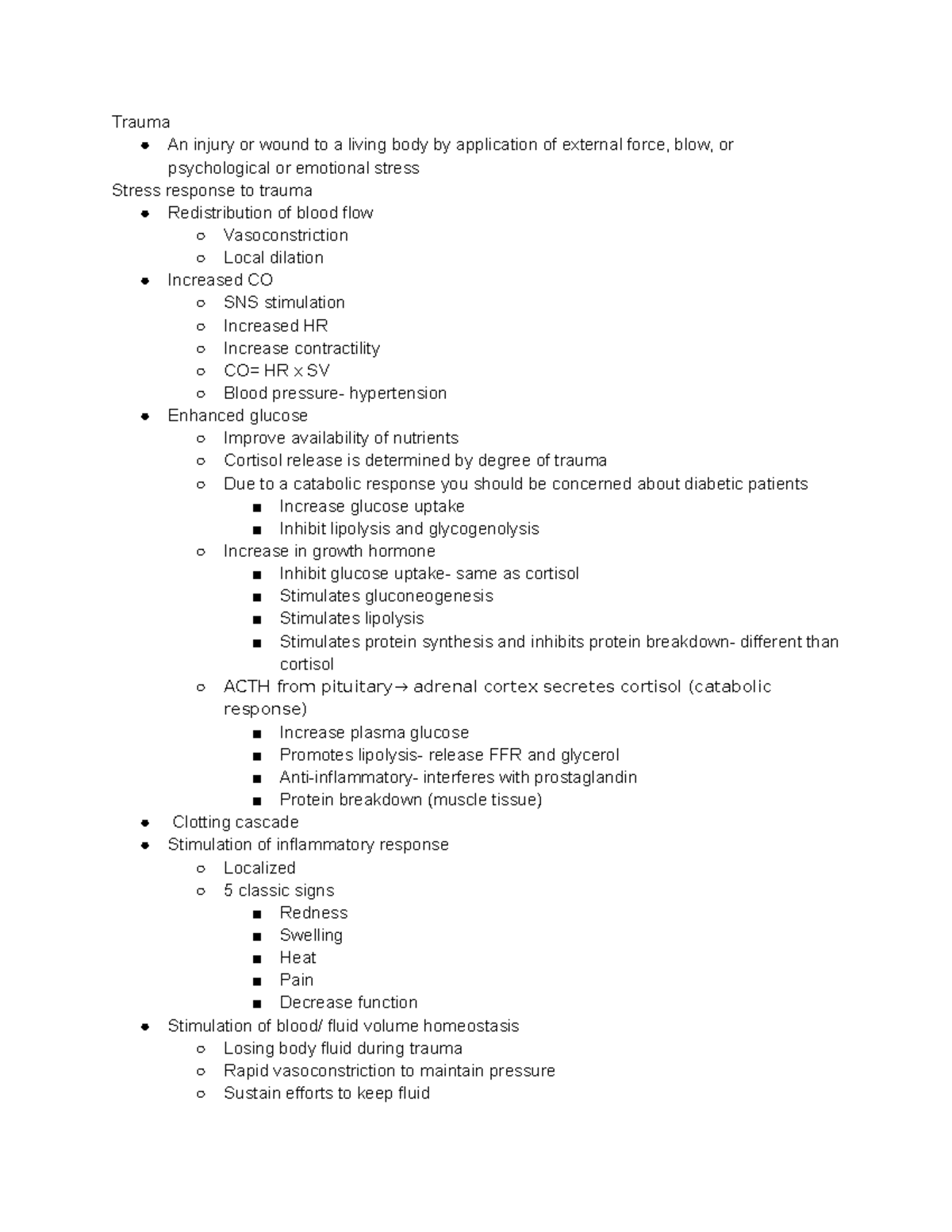 Notes Trauma - Trauma An injury or wound to a living body by ...