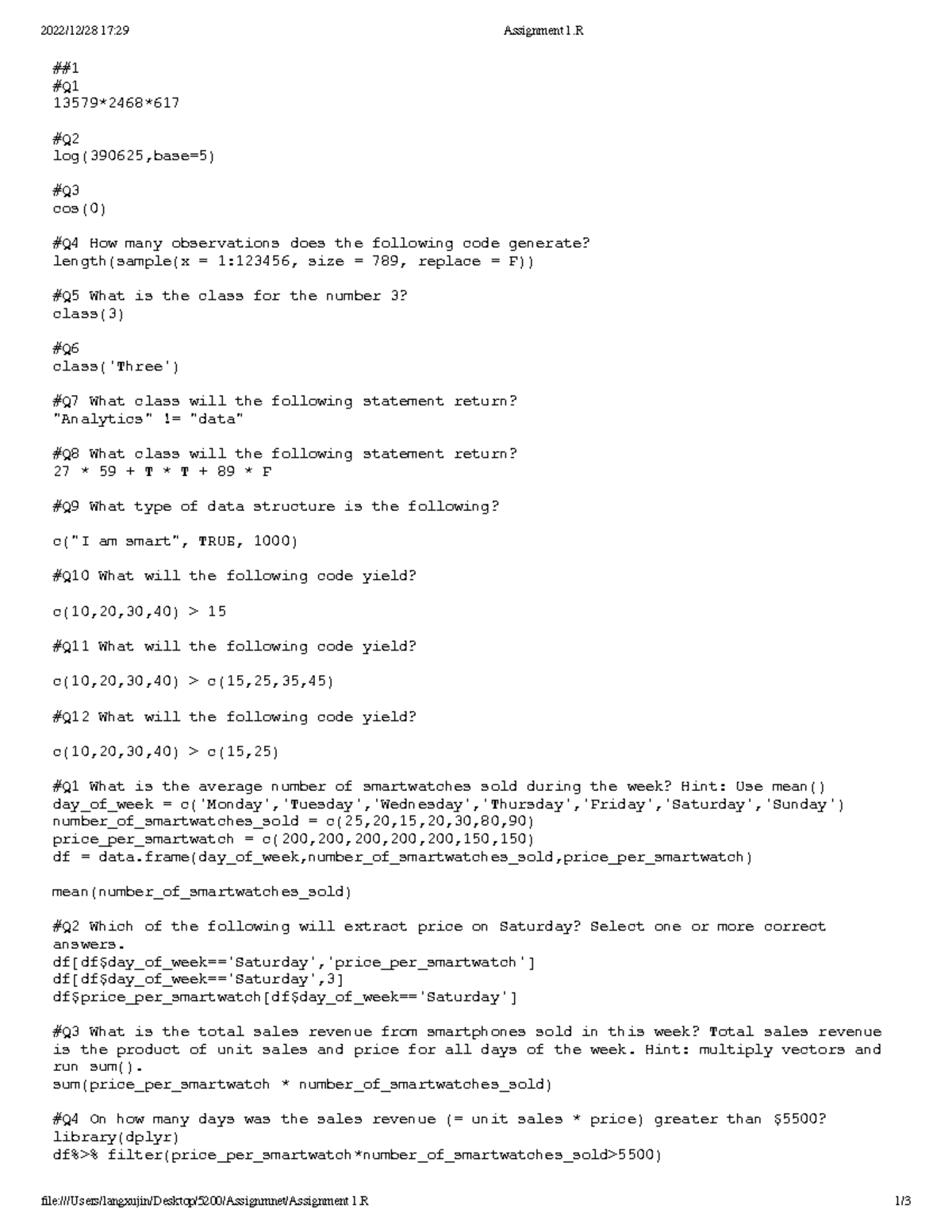Assignment 1 - R preprocess - 2022/12/28 17:29 Assignment 1 - Studocu