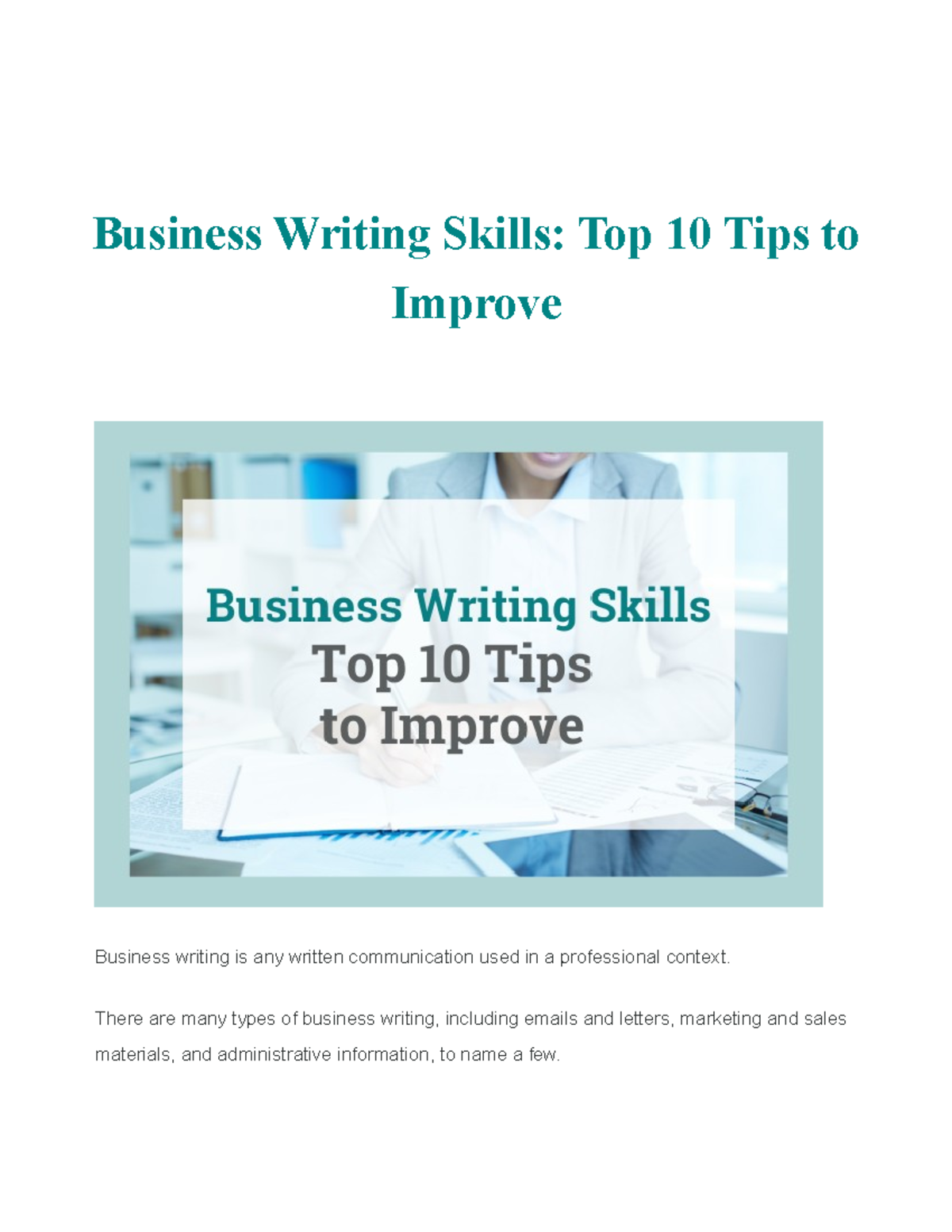 business-writing-skills-top-10-tips-to-improve-business-writing