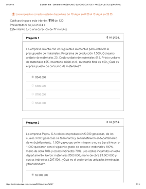 Entrega Ensayo An Lisis Profundo De Los Elementos De Los Costos De