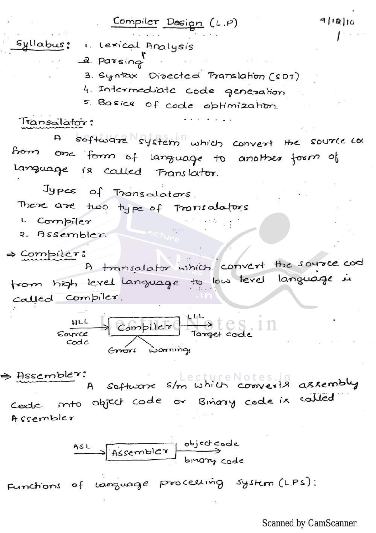 Compiler Design - COMPUTER SCIENCE AND ENGINEERING - Studocu