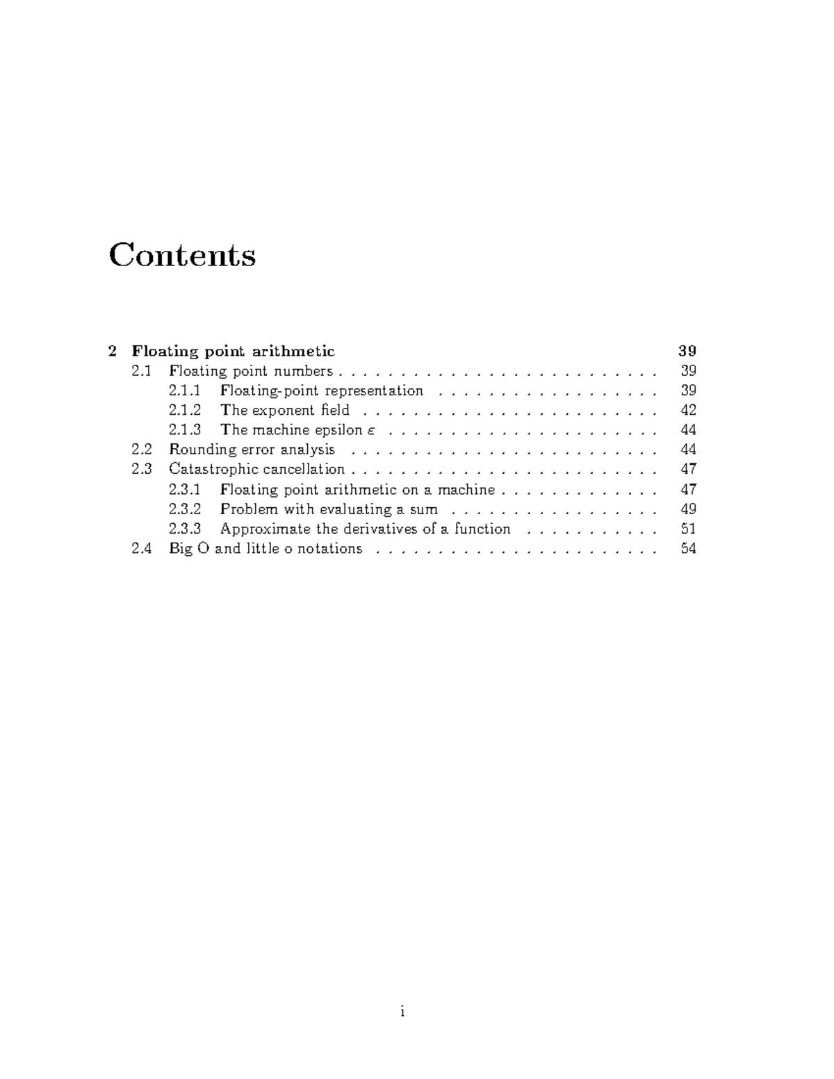 Chap2 float contents 2 floating point arithmetic 2 floating point