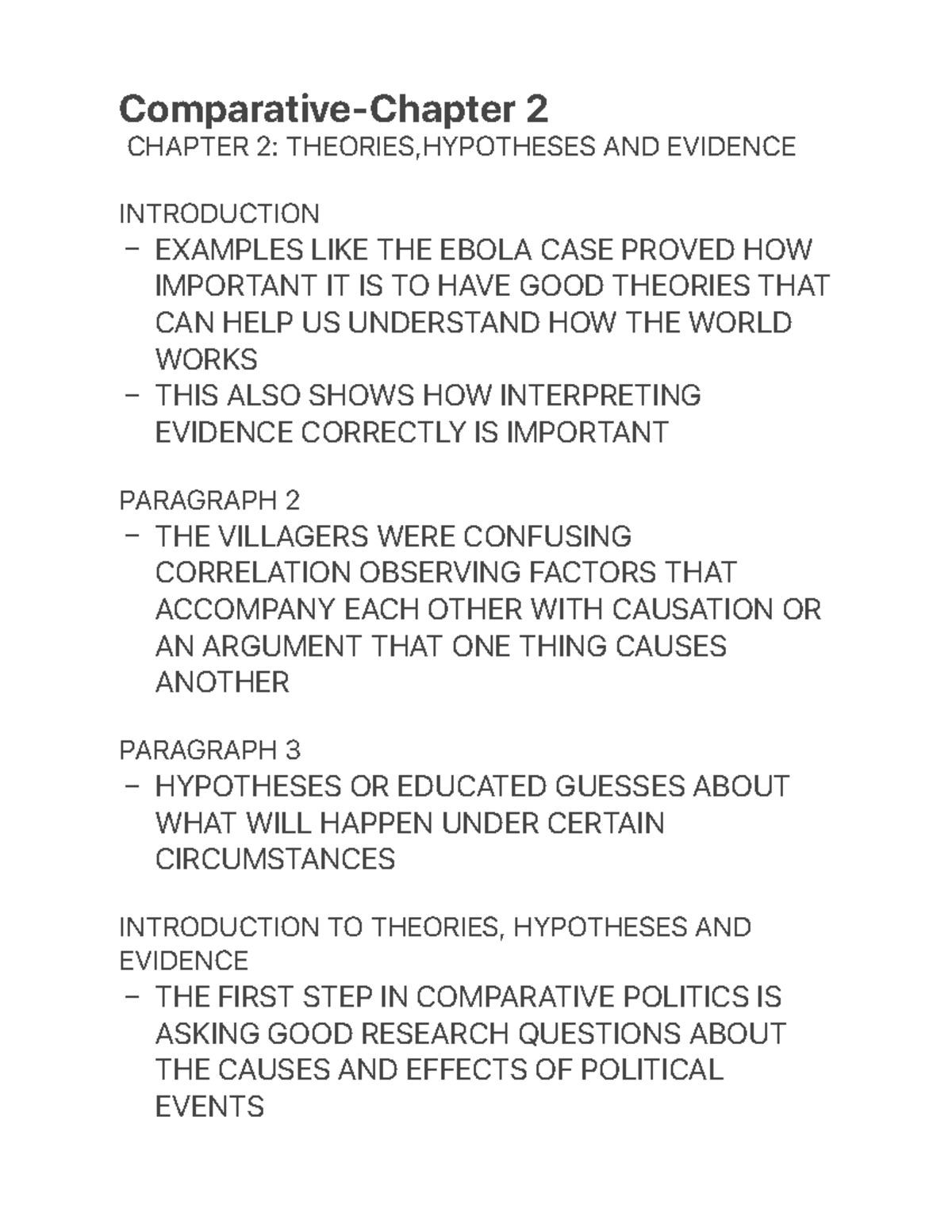 Comparative-Chapter 2 textbook notes - Comparative-Chapter 2 CHAPTER 2 ...