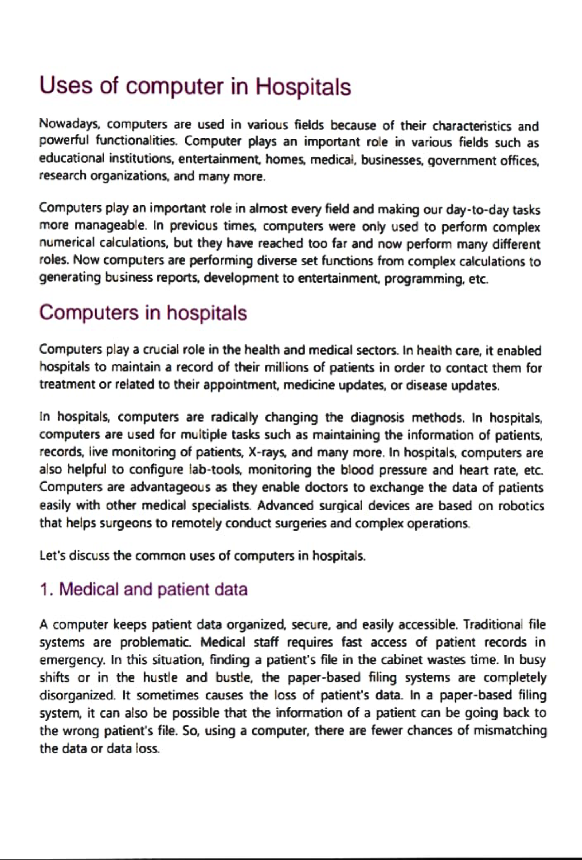 computers-in-hospital-assignments-uses-of-computer-in-hospitals