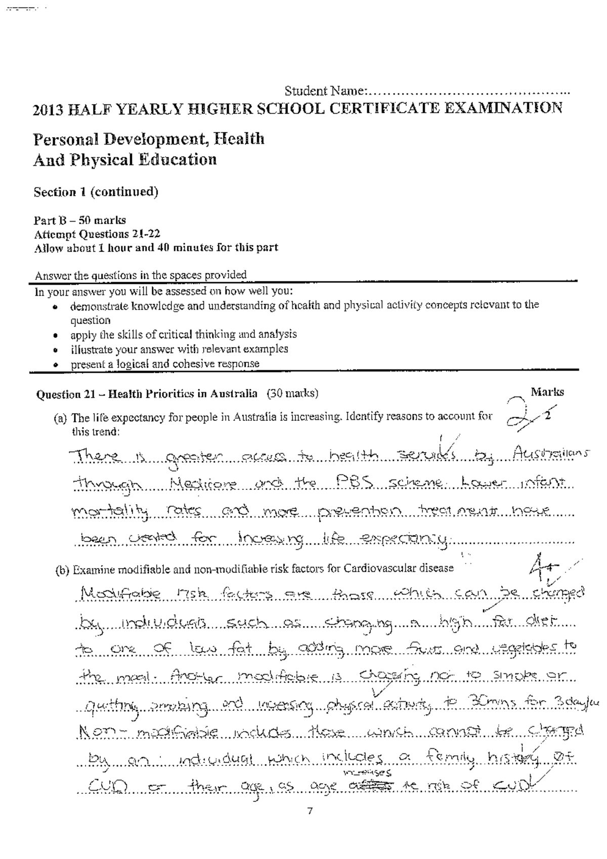 Nesa pdhpe past papers image