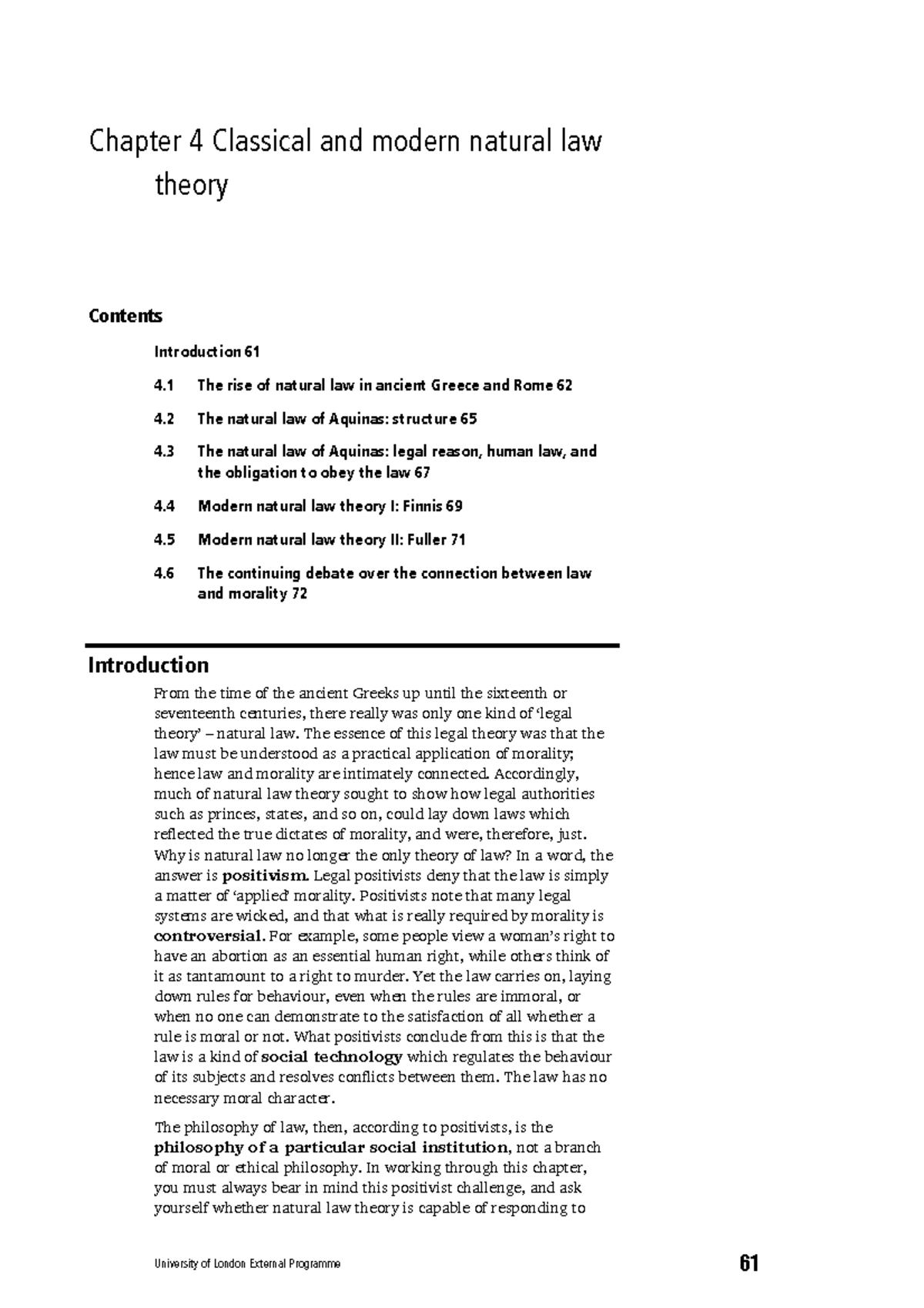 Chapter 4 Classical and modern natural law The essence of this legal