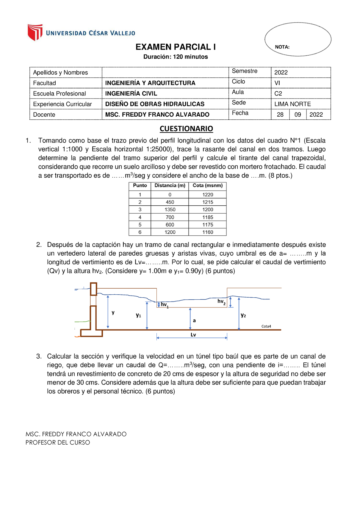 Examen Parcial Grupo C Examen Parcial I Duraci N Minutos