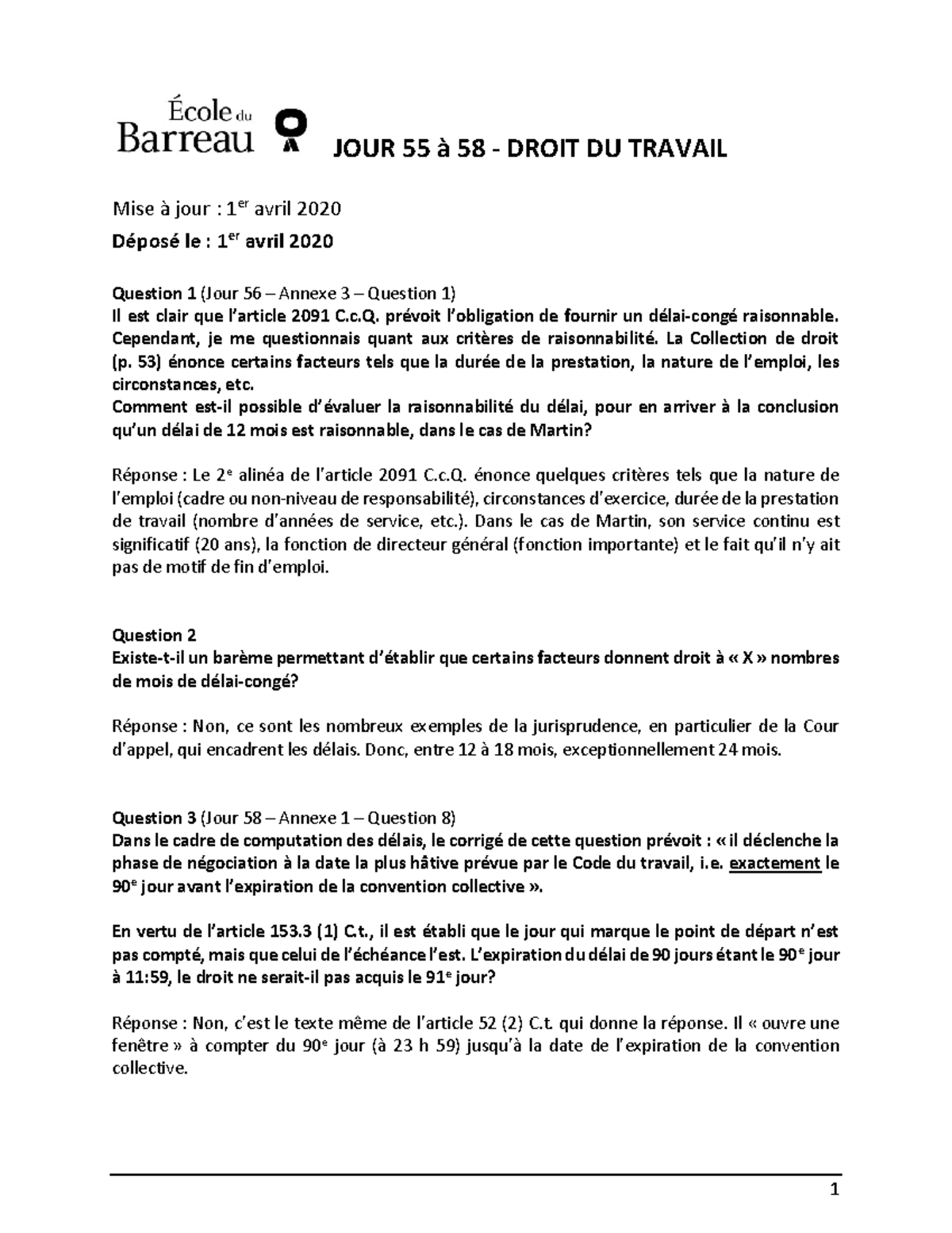 sujet dissertation droit du travail