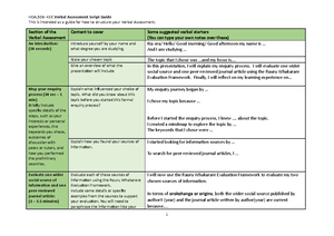 Rauru Whakarare Evaluation Framework notes table - Take notes on your ...