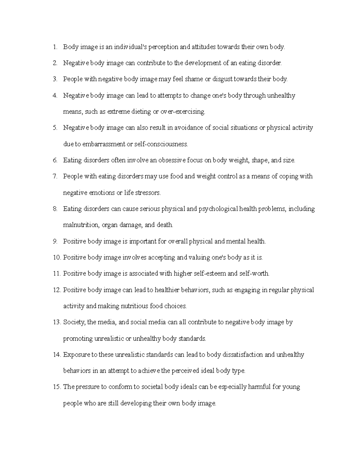 The Role Of Body Image In The Development And Maintenance Of Eating