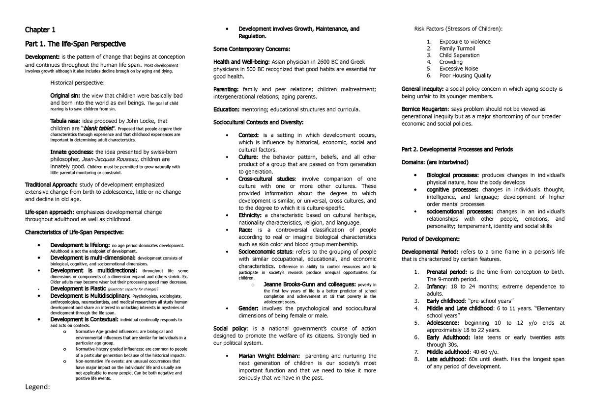 chapter-1-santrock-summary-chapter-1-part-1-the-life-span