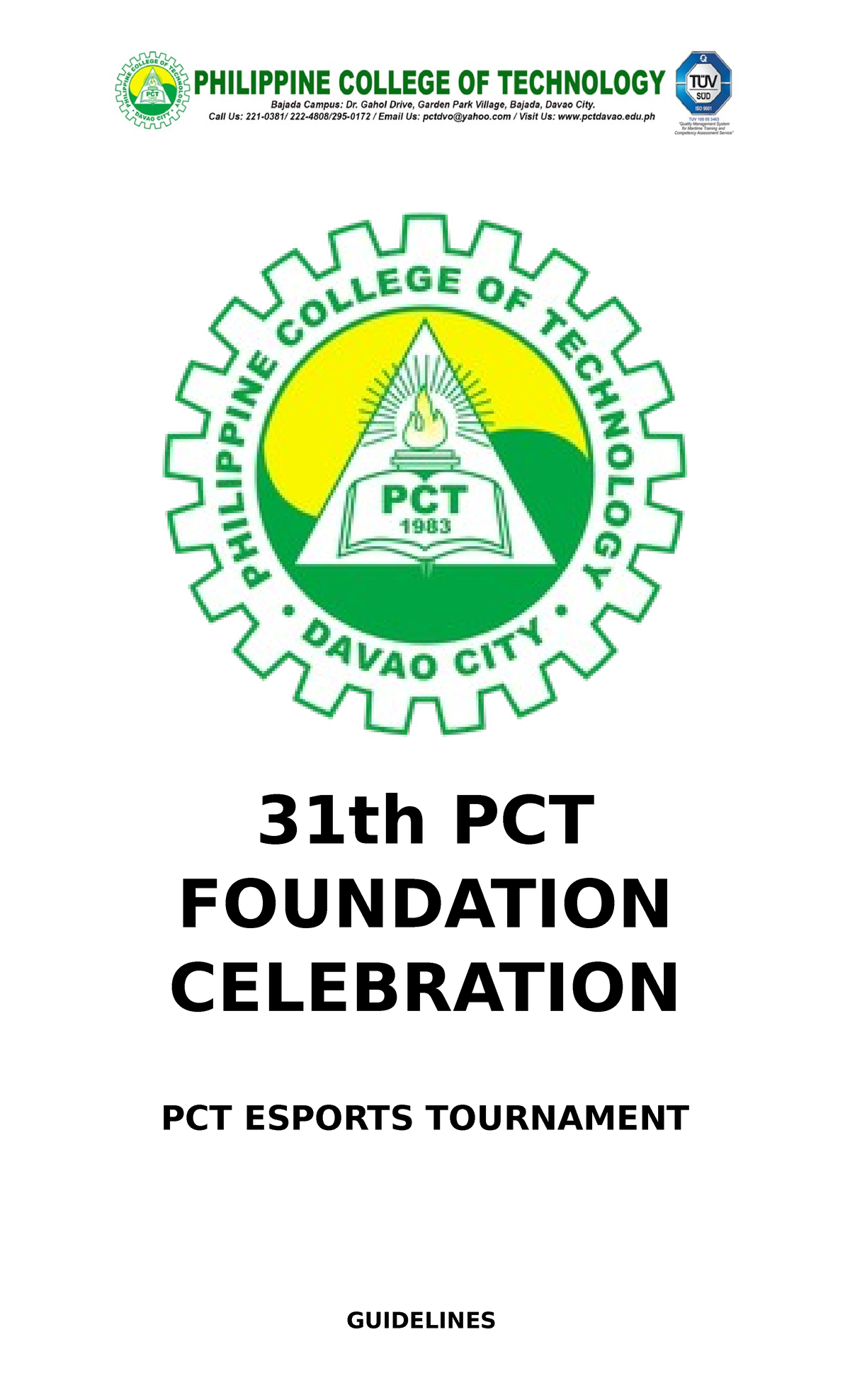 31th PCT Foundation Celebration Esports mechanics - 31th PCT FOUNDATION ...