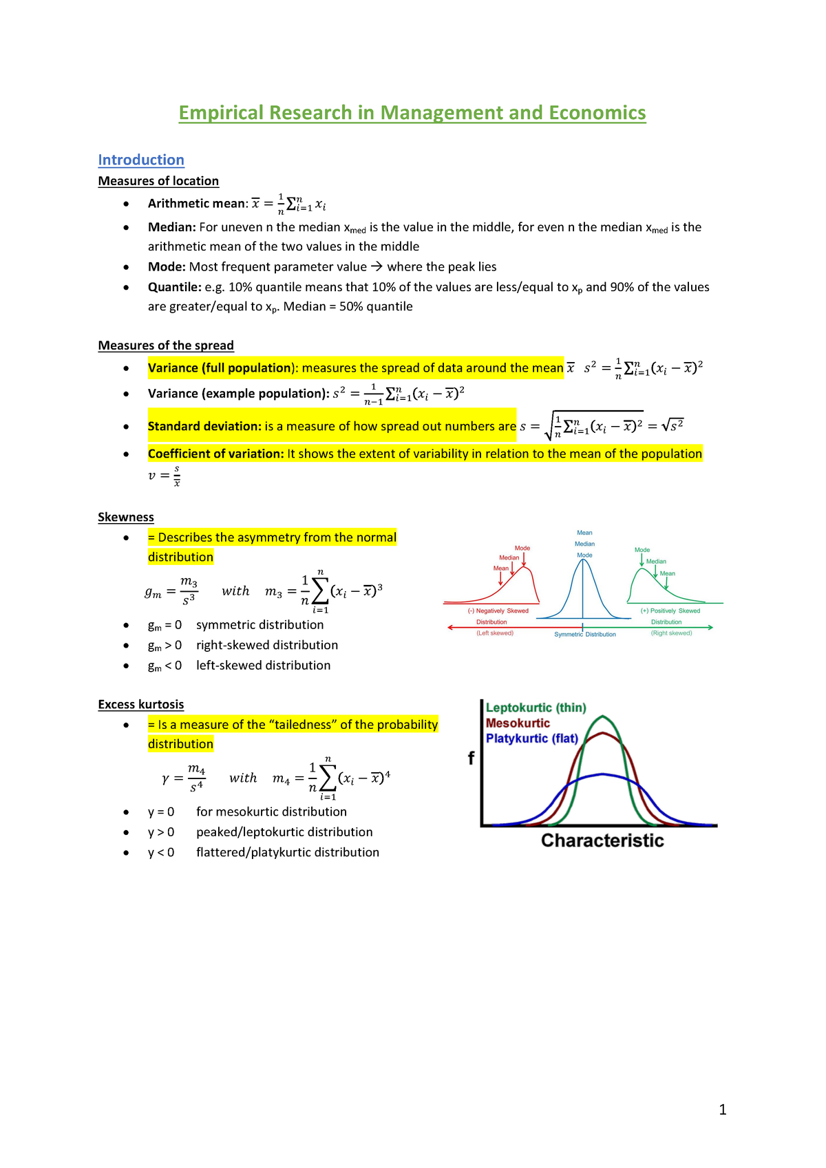 empirical research in management and economics tum