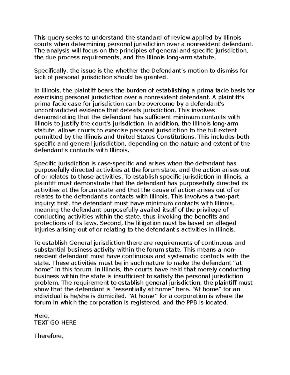 Midterm Draft 10012024 - This query seeks to understand the standard of ...