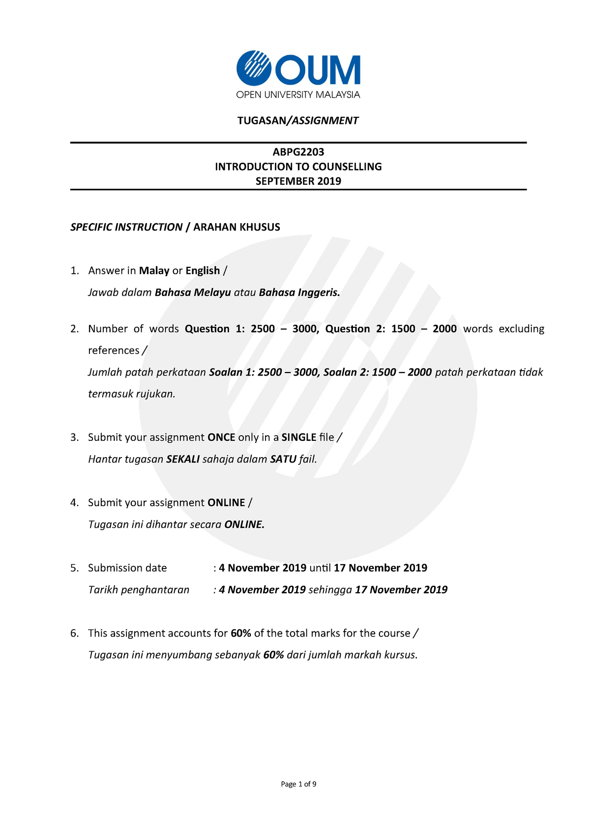 Muka Surat Kandungan Untuk Thesis