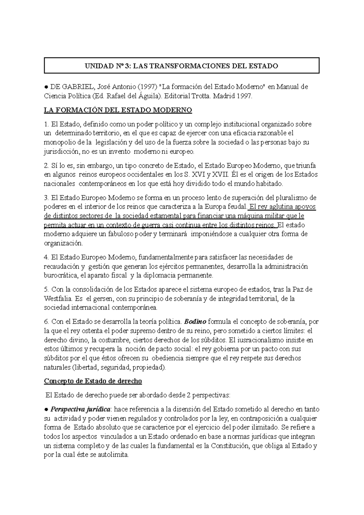 Unidad Nº 3 LAS Transformaciones DEL Estado - UNIDAD Nº 3: LAS ...