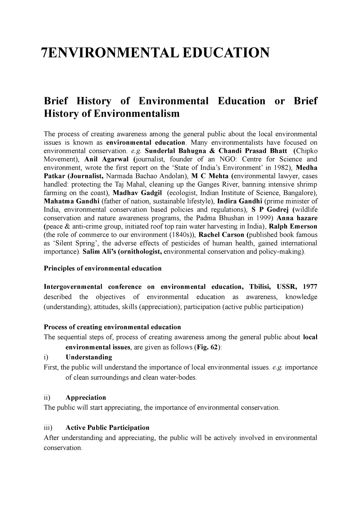  Objectives Of Environmental Education Environmental Education In 