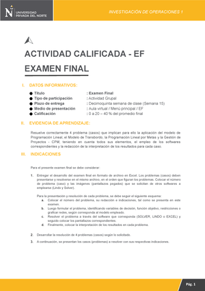 Examen T3 Investigación De Operaciones 2 - Examen Parcial 3 ...