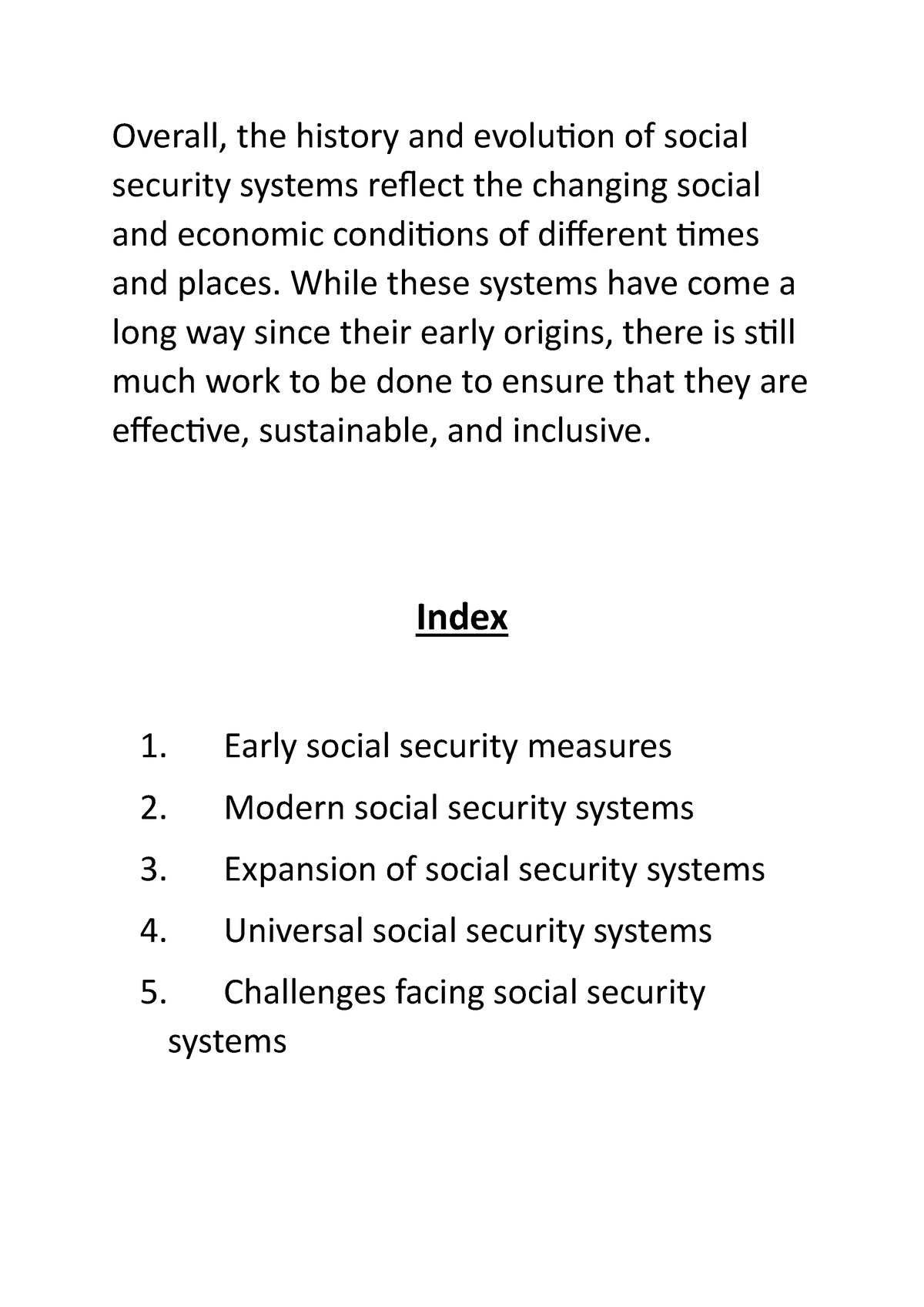 The History And Evolution Of Social Security Systems 2 - Overall, The ...