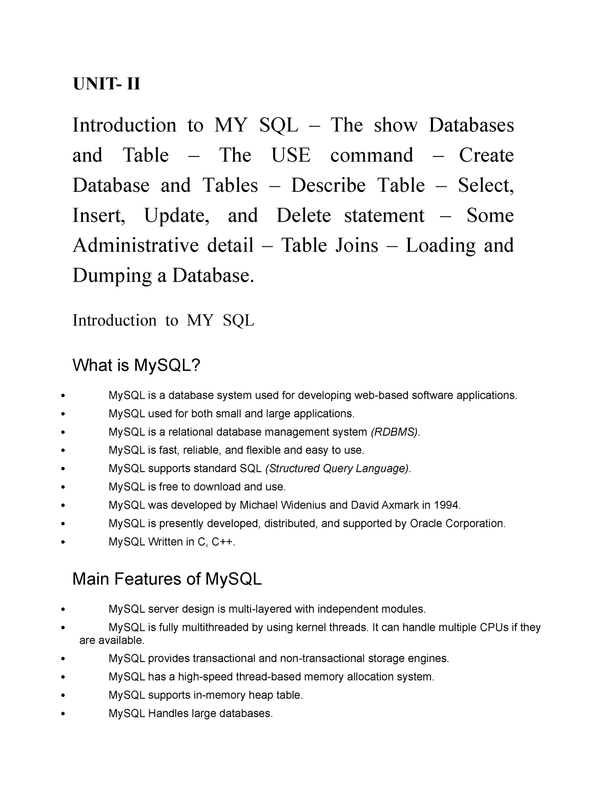 mysql-unit-ii-introduction-to-my-sql-the-show-databases