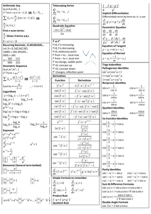 Introductory Mathematics MA1301 - NUS - StuDocu