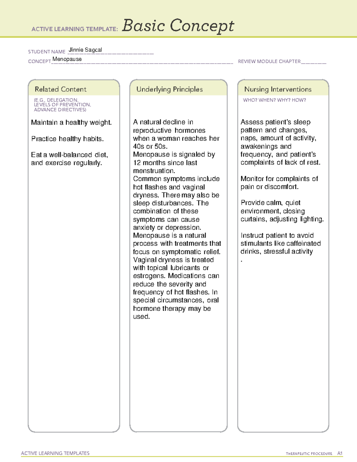 Active Learning Template Basic Concept.pdf Menopause - ACTIVE LEARNING ...