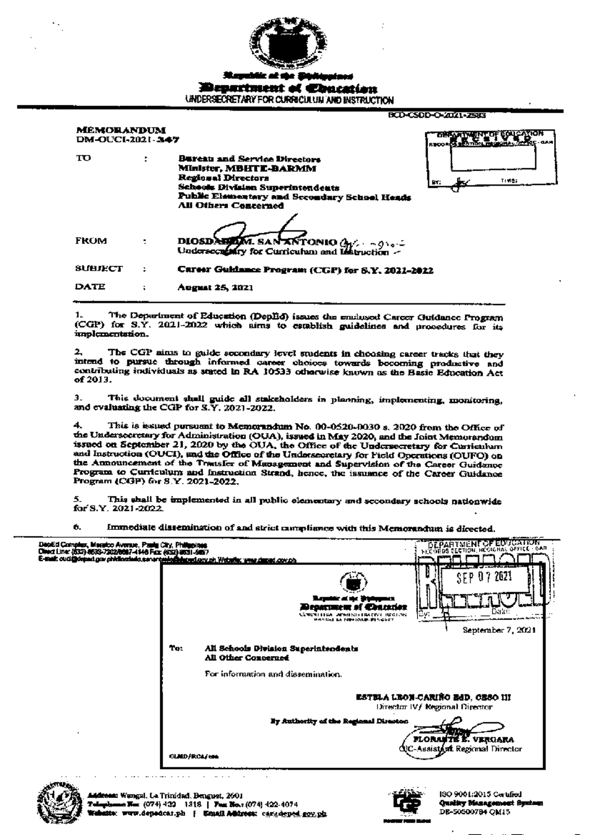 ouci-memo-career-guidance-program-cgp-for-s-deped-complex-meralco