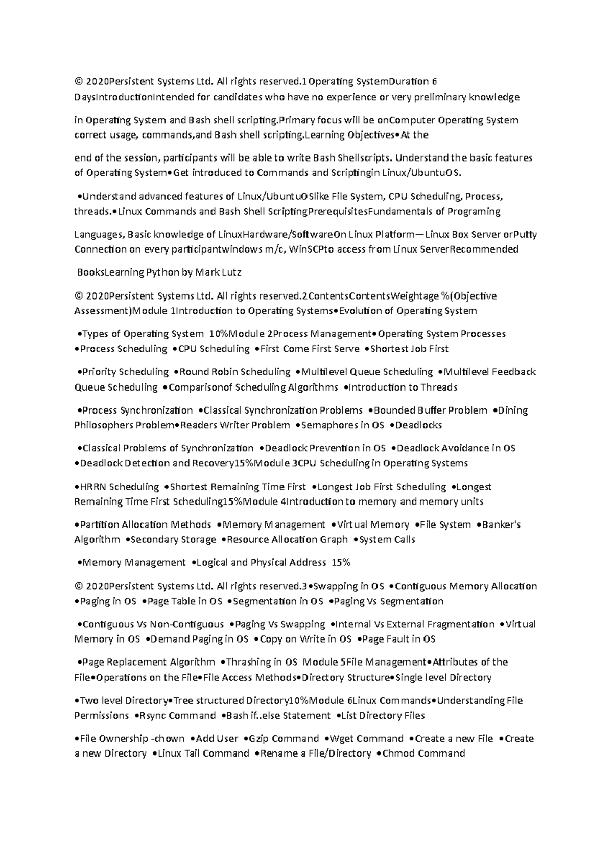 New Microsoft Word Document - © 2020Persistent Systems Ltd. All rights ...
