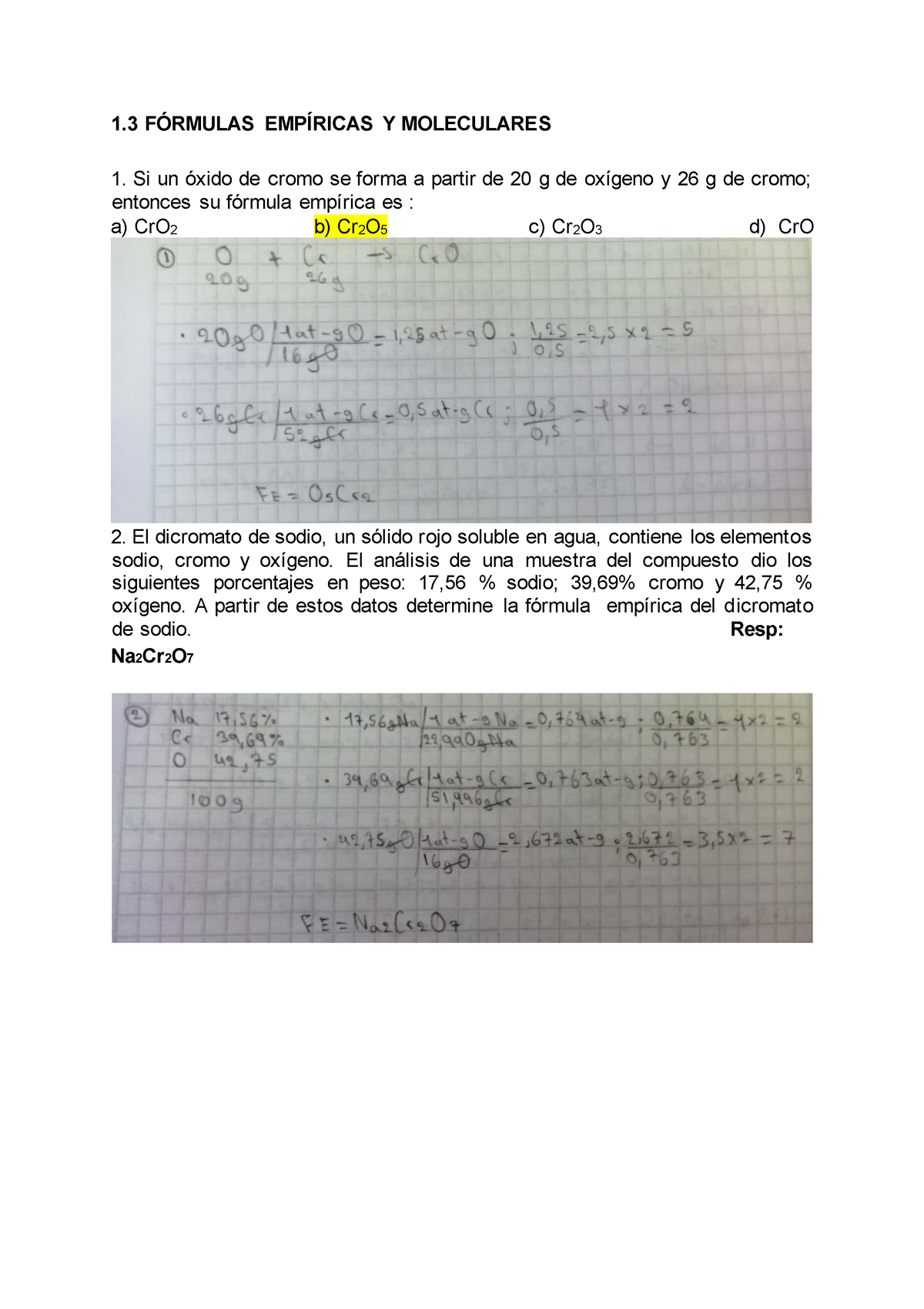 3. Formulas Empiricas Y Moleculares - Fundamentos De Química - EPN ...