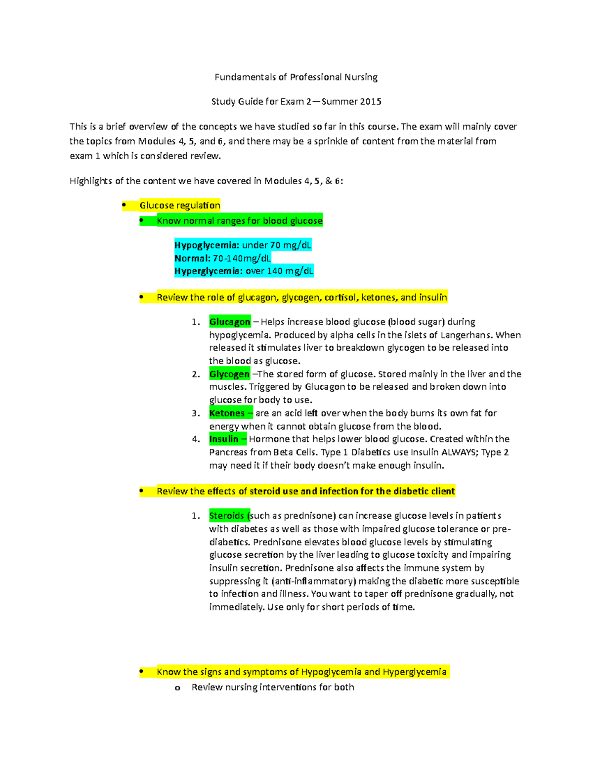 Exam 2 Study Guide For Fundamentals Fundamentals Of Professional