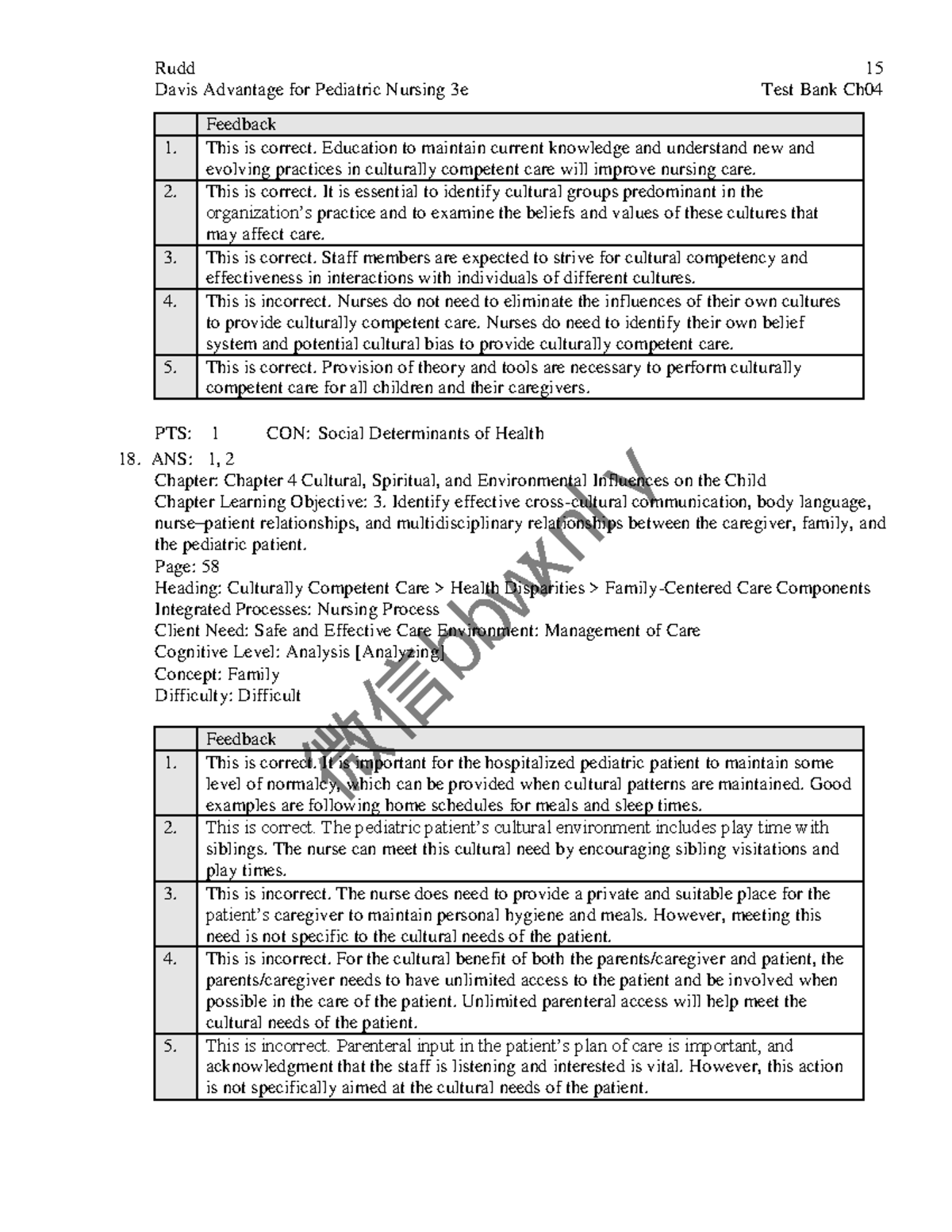 Test Bank Pediatric Nursing Critical Components Of Nursing Care 3rd